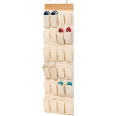 Honey-Can-Do 24 Pocket OTD Bamboo Shoe Organizer Natural 1 Honey-Can-Do 24 Pocket OTD Bamboo Shoe Organizer Natural