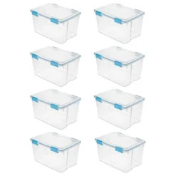 Sterilite 54 Quart Clear Plastic Stackable Storage Container Box Bin With Air Tight Gasket Seal Latching Lid Long Term Organizing Solution 15 Sterilite 54 Quart Clear Plastic Stackable Storage Container Box Bin With Air Tight Gasket Seal Latching Lid Long Term Organizing Solution -Home Storage Store GUEST 00a8d29c 55e4 45ba 8804 1e740ace1547
