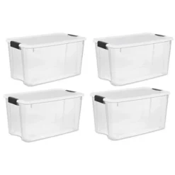 Sterilite 70 Quart Clear Plastic Stackable Storage Container Bin Box Tote With White Latching Lid Organizing Solution For Home & Classroom -Home Storage Store GUEST 025d13e2 e559 469d 8c8e ba83fc482d83