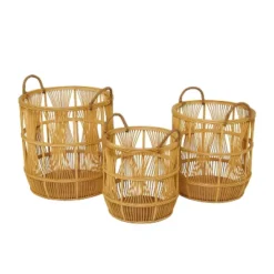 Set Of 3 Wood Baskets Brown - Olivia & May 7 Set Of 3 Wood Baskets Brown - Olivia & May -Home Storage Store GUEST 03aec6b3 aedc 4d9b 950e a5b4251c6479