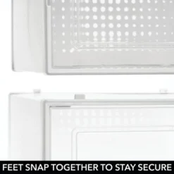 MDesign Plastic Stackable Closet Shoe Storage Box, Side Opening, Clear -Home Storage Store GUEST 03c31928 40da 43a8 897b b1508512a58f