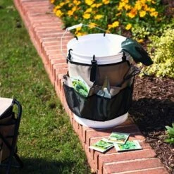 Household Essentials Bucket Caddy Tan/Black -Home Storage Store GUEST 0482dd9b 646b 4ed5 bc38 5f3aa32c7e02