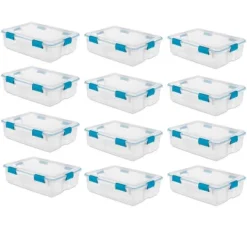 Sterilite Multipurpose Plastic Under-Bed Storage Tote Bins With Secure Gasket Latching Lids For Home Organization -Home Storage Store GUEST 04b9354c 2cb7 4c11 9d37 c8280df12e2f