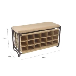 Organize It All Shoe Rack With Bench -Home Storage Store GUEST 05d0b44f 2479 4e29 ae75 7b2b66909258
