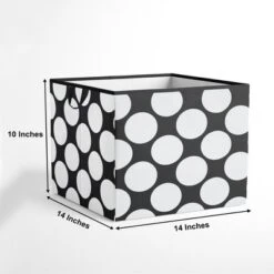 Bacati - Dots/Pin Stripes Black/White Storage Box Large -Home Storage Store GUEST 062a3567 25fc 4833 a8c0 eba2a5b82b23