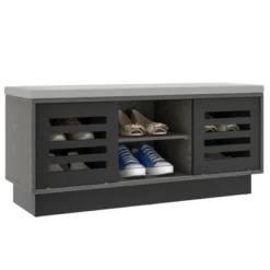 Costway Shoe Storage Bench With Cushion Shoe Storage Organizer Shoe Rack Entryway Grey/Natural -Home Storage Store GUEST 06334da2 3d34 4db8 9b90 d0ce3c0940a0