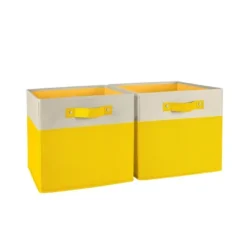 2pc Kids' 10.5" Two-Toned Folding Storage Bin Set - RiverRidge Home -Home Storage Store GUEST 09b3658e 575d 42cb af18 bd012e024ff2