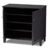 Shelf Wood Shoe Storage Cabinet Coolidge Finished Dark Gray - Baxton Studio