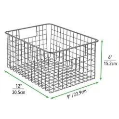 MDesign Bath Metal Storage Organizer Basket - 4 Pack -Home Storage Store GUEST 0a6bb1c2 f7a9 4d63 992a b4ea34906b06