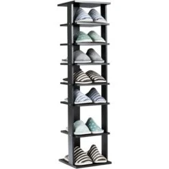 Costway Wooden Shoes Storage Stand 7 Tiers Shoe Rack Organizer Multi-shoe Rack Shoebox Black -Home Storage Store GUEST 0cb9d17a 3fbd 41f2 8397 793c749762f4