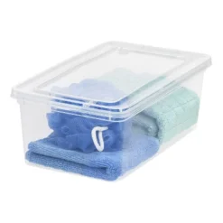 IRIS USA Plastic Storage Bin Tote Organizing Container, Clear -Home Storage Store GUEST 0d974f5e 3390 4909 a6d1 94edfed1587f