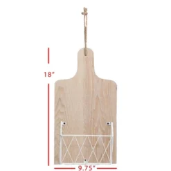 White Metal, Wood & Jute Wall Basket - Foreside Home & Garden -Home Storage Store GUEST 0ddf69a9 9919 4f2b b29a c1b369b51610