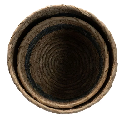 Set Of 2 Blue Cattail Decorative Storage Baskets - Foreside Home & Garden 2 Set Of 2 Blue Cattail Decorative Storage Baskets - Foreside Home & Garden - Image 2