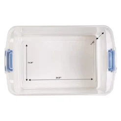 Homz 66 Qt Clear Storage Organizing Container Bin With Latching Lids -Home Storage Store GUEST 10476b19 d675 4f6a b7d5 08dfd23c0a51