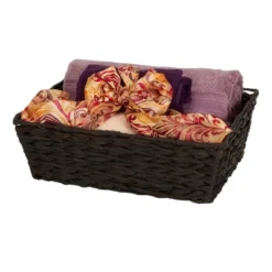 Household Essentials Set Of 4 Hyacinth Stained Baskets Brown -Home Storage Store GUEST 107efc88 0ac7 472a 96b6 01354f3ee12c