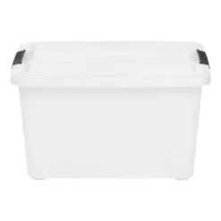 IRIS Stack And Pull Clear Storage Bin With Lid Natural -Home Storage Store GUEST 107f62c9 4c96 4abd aaa5 f2319f54e080