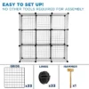 Mount-It! Wire Storage Cubes, 12-Cube Metal Grid Organizer | Modular Wire Shelving Units, DIY Closet Cabinet Organizer | 14" W X 14" H