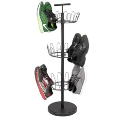 BirdRock Home Internet's Best 3-Tier Metal Shoe Tree (18 Pair) - Black Finish -Home Storage Store GUEST 13307dbc 63da 4c03 9a33 fd87c2504b0b