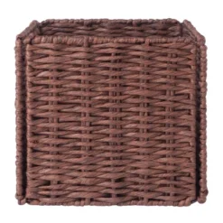 3pc Tessa Woven Rope 3 Small Basket Set Walnut - Winsome -Home Storage Store GUEST 13e78922 ac91 4f9a bd7b df20151ece90