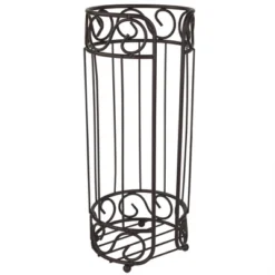 Home Basics Scroll Collection Bath Tissue Reserve Toilet Paper Roll Holder Stand, Bronze -Home Storage Store GUEST 14538f64 79f8 4e3e 9627 c6f10cd180c7