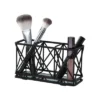 Three Compartment Cosmetic Brush And Pencil Organizer Matte Black - Home Details