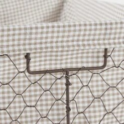 Design Imports Set Of 3 Rustic Bronze Chicken Wire Stone And White Gingham Check Liner Baskets 10 Design Imports Set Of 3 Rustic Bronze Chicken Wire Stone And White Gingham Check Liner Baskets -Home Storage Store GUEST 15957ae0 b6ef 4657 ab28 b528868e7bd6