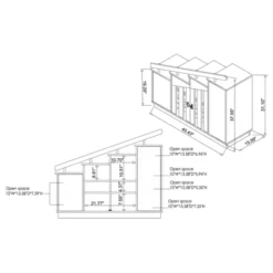 Barstead Wood Staircase Shoe Cabinet In Gray Oak - Furniture Of America -Home Storage Store GUEST 159730de bf74 4352 9d69 36938f7f722d