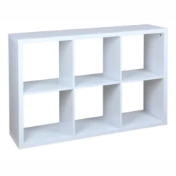 Home Basics 6 Open Cube Organizing Wood Storage Shelf -Home Storage Store GUEST 15f6d180 7fd3 4b9c 8b03 880ba0c65193