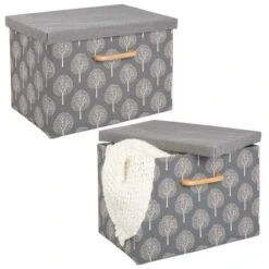 MDesign Soft Textured Fabric Home Storage Organizer Box, 2 Pack 18 MDesign Soft Textured Fabric Home Storage Organizer Box, 2 Pack -Home Storage Store GUEST 17c58a84 cc04 435d 9823 e9ad3befdf59
