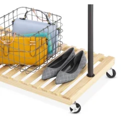 Whitmor Slat Wood Garment Rack Black -Home Storage Store GUEST 1aa8dd93 ec12 46de 8b6e 2fe0c87de260