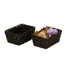Household Essentials Set Of 4 Hyacinth Stained Baskets Brown -Home Storage Store GUEST 1d253445 3706 439b a5b6 b86ab93c9305