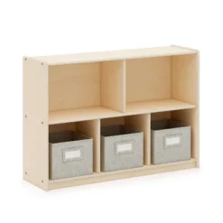 Guidecraft EdQ 2-Shelf 5-Compartment Storage - 30" -Home Storage Store GUEST 1f117bfc e21e 4097 9612 5aa7246acf05
