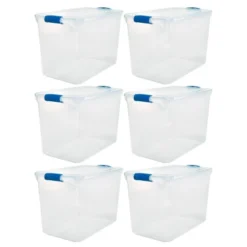 Homz Heavy Duty Modular Stackable Storage Tote Containers With Latching Lids -Home Storage Store GUEST 1f7bd002 d3d4 4abf 94fb 3563bef79c23