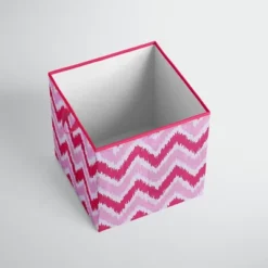 Bacati - MixNMatch Pink Zigzag Storage Box Small