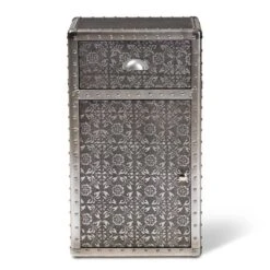Cosette Metal Floral Accent Cabinet Silver - Baxton Studio 14 Cosette Metal Floral Accent Cabinet Silver - Baxton Studio -Home Storage Store GUEST 227fec2f 2412 4f05 9a89 d733fcda3033
