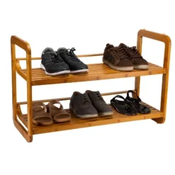 Organize It All 2 Tier Stackable Shoe Rack Lohas Collection -Home Storage Store GUEST 2301f45f d18e 4687 a2a6 57d65995fdb5