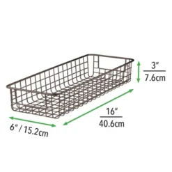 MDesign Bath Metal Storage Organizer Basket - 4 Pack -Home Storage Store GUEST 2311c98c 7271 4304 afea 00c14965aa63