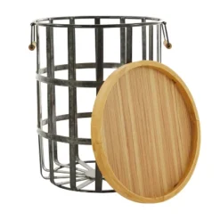 Set Of 2 Metal Storage Baskets Black - Olivia & May -Home Storage Store GUEST 2388ff1b f07d 405c 905f 516c5bc7183f