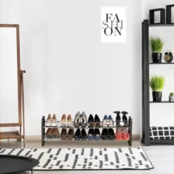 Seville Classics 4 Tier Expandable Stackable 20 Pair Shoe Rack Organizer -Home Storage Store GUEST 24455b6d ba62 467d adf1 b5470cad55ee