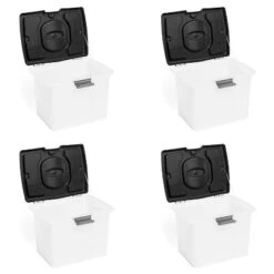 Gracious Living Portable Stackable File Storage Caddy W/ Comfort Grip Handles And Accessory Compartment, For Letter Size Hanging File Folders -Home Storage Store GUEST 256f4d8b 73d8 4211 b1e7 8d369af7b03e