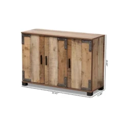 3 Door Cyrille Wood Shoe Cabinet Brown - Baxton Studio -Home Storage Store GUEST 27d47eb5 4595 4f1c b3e6 0343ba865917