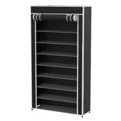 Hastings Home Freestanding Tiered Shoe Rack With Dust Cover - Black 7 Hastings Home Freestanding Tiered Shoe Rack With Dust Cover - Black -Home Storage Store GUEST 286e00b5 8965 473e bcb5 14e68ac593f5