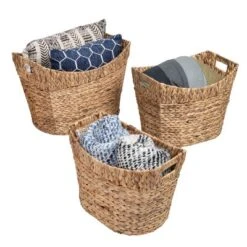 Honey-Can-Do 3pc L Nesting Natural Baskets