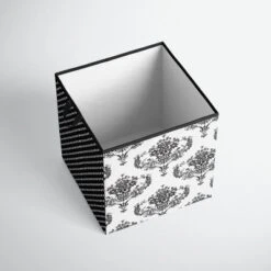 Bacati - Classic Damask White/black Storage Box Small