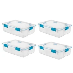Sterilite Multipurpose Plastic Under-Bed Storage Tote Bins With Secure Gasket Latching Lids For Home Organization -Home Storage Store GUEST 29f07ab3 f54a 40d0 adb7 f351bb38570f