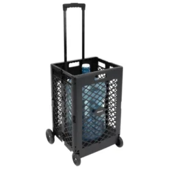 Mount-It! Heavy-Lifting Rolling Mesh Utility Cart | 55 Lbs. Weight Capacity | Black | Perfect For Use At Home, Office, Business, Travel & Shopping -Home Storage Store GUEST 2a1a3767 131a 4915 b0ac f9c4382467bf