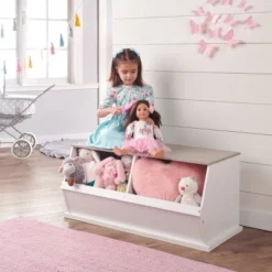 Badger Basket Two Bin Stackable Storage Cubby White/Gray Woodgrain -Home Storage Store GUEST 2a61ba89 5b0c 4d8a a8f4 f718f1a9e022