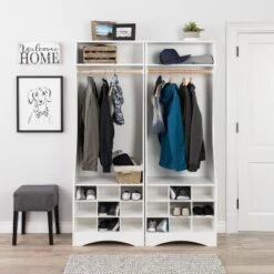 Narrow Wardrobe With Shoe Storage White - Prepac -Home Storage Store GUEST 2a78f366 08b4 4542 88cb adb34348d20b
