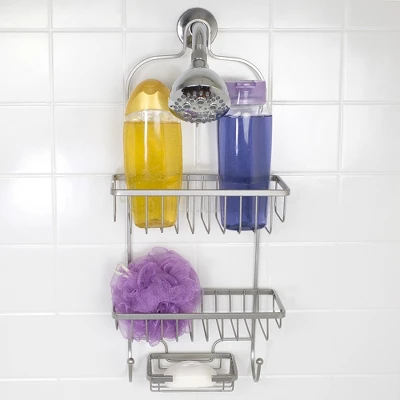 Home Basics Heavy Weight Satin Nickel Shower Caddy 5 Home Basics Heavy Weight Satin Nickel Shower Caddy - Image 5