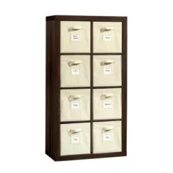 Stow Away 8 Cube Organizer Smoked Oak - Sauder -Home Storage Store GUEST 2ce48890 9553 481d a604 d919ae3c45a5